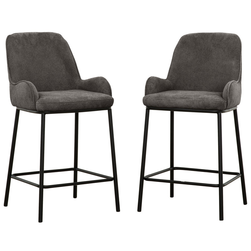 Ensemble de 2 tabourets de comptoir rembourrés Aspen Beige, Beige