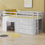 Lit mezzanine avec tiroirs et tablette-993340938