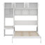 Lit escamotable avec bureau, armoire supérieure et tablettes de rangement, lit pliable peu encombrant