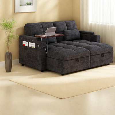 Canapés de coin modernes avec rangement, canapé-lit réglable en chenille pour petits espaces