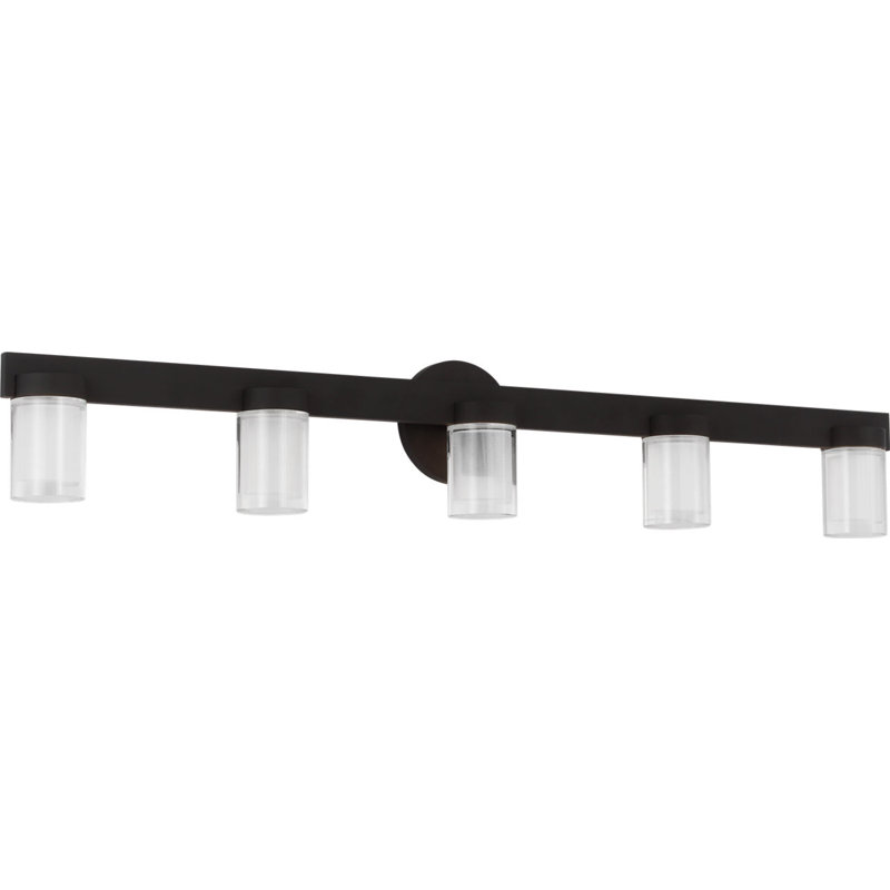 Esfera 5 - Light LED Bath Sconce, Nightshade Black