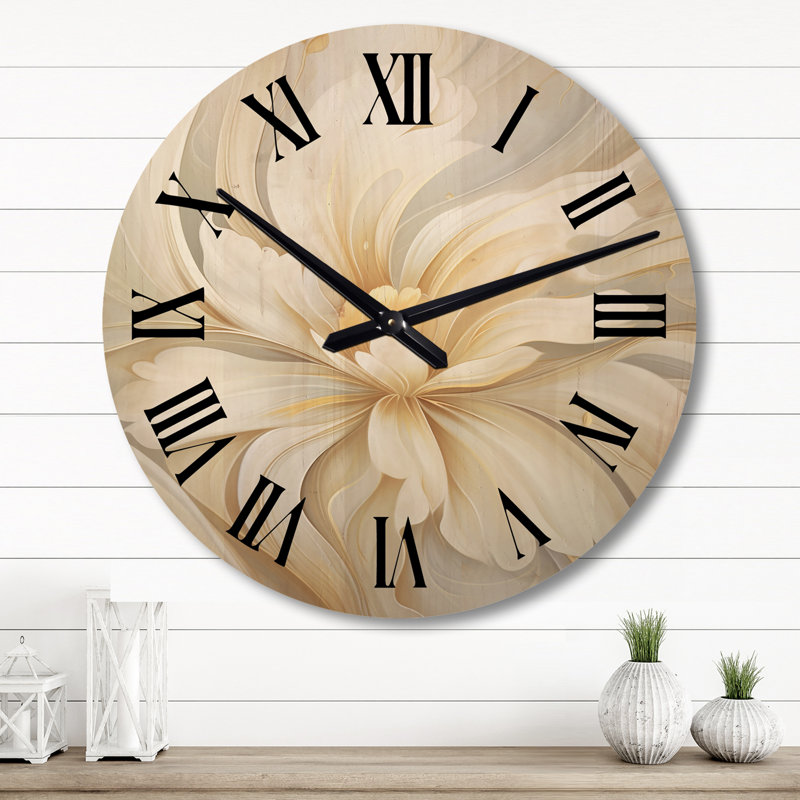 Horloge murale en bois massif Nagma, Grand