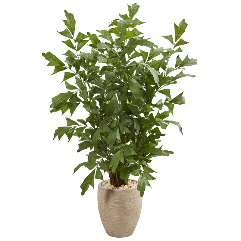 60'' Faux Palm Tree in Ceramic Planter