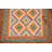 Geometric Kilim Reversible Wool Rug 3x4