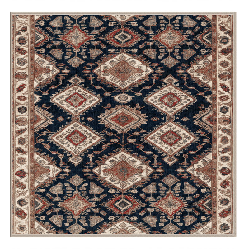 Tapis brun lavable à la machine, Carré 6 pi
