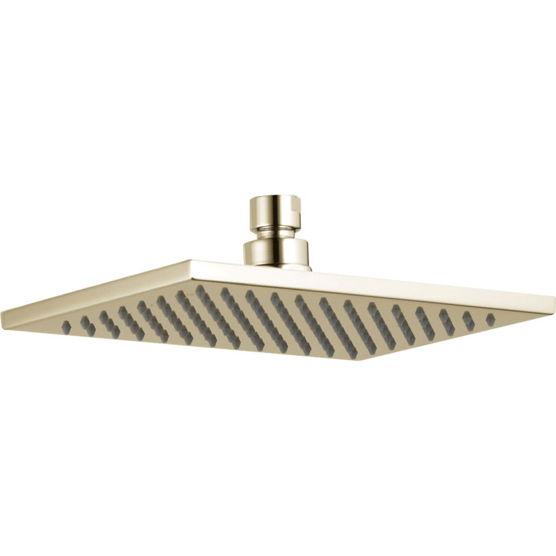 Rain Fixed Shower Head with Touch Clean, Lumicoat Polished Nickel