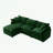 L Shape Chenille Fabric Sectional Sofa with Ottoman-2026305962
