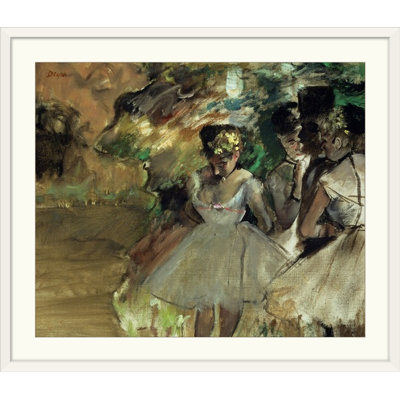 «Three Dancers in the Wings, c.1880-85» par Edgar Degas, reproduction d'art