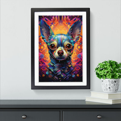 Chihuahua Futurism - Single Picture Frame Print on Wood