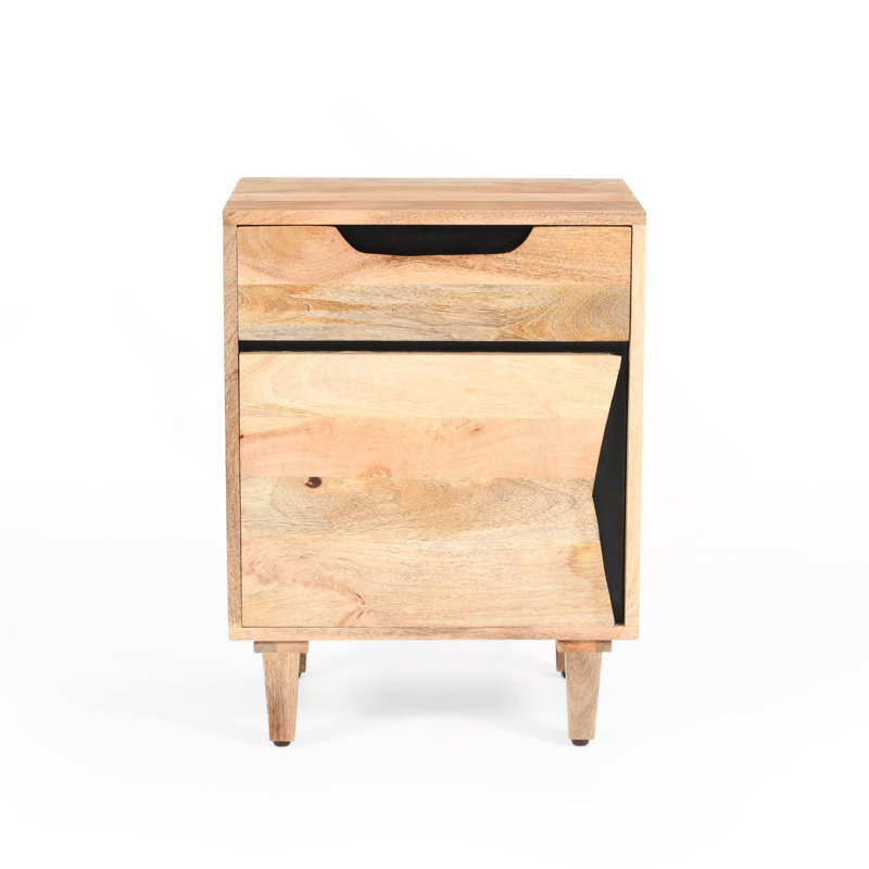 Table de chevet en bois naturel