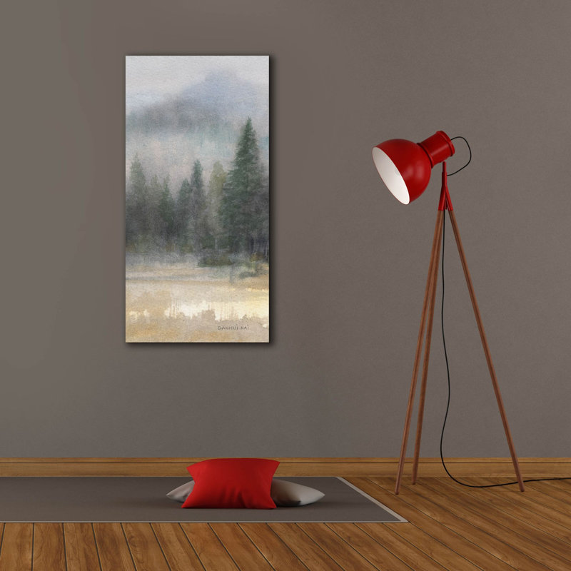 «Misty Pines Panel 1» par Danhui Nai, art mural sur toile