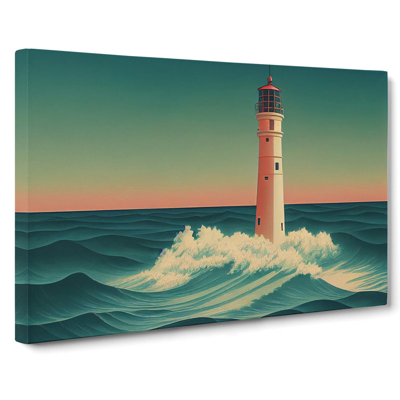 Deco Lighthouse Vol.1 - Wrapped Canvas, 40cm H x 60cm W x 3cm D