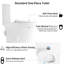 Toilette à hauteur confortable 15,55 po, céramique, chasse d'eau 1,1 / 1,6, blanc, siège à fermeture douce, et,