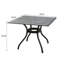 Table de patio carrée 39,28 po, aluminium, couleur sable noir Enchantment aluminium, pour les repas en plein air