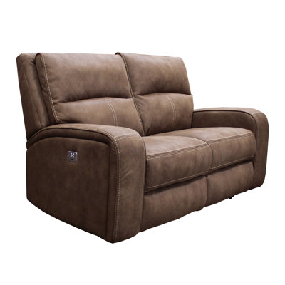 Polla 63" Square Arm Power Reclining Loveseat