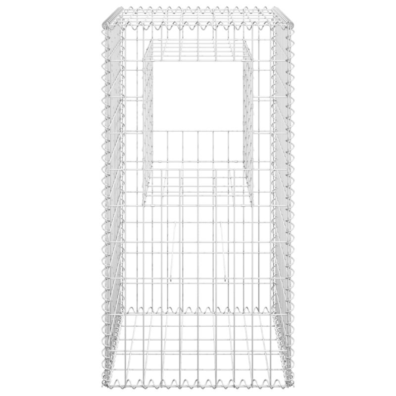 Aaiza 60cm H x 40cm W Silver Metal Basket Post Included, 100cm H x 50cm W x 50cm D