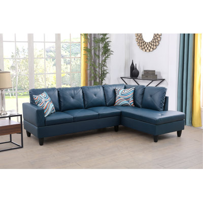 Tamez Faux Leather L-Shaped Sectional