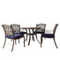 Ensemble de salle à manger en aluminium avec coussins 37,4 po Arelli