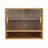 Small Bamboo Kitchen Cabinet, 3-Tier Sliding Door Pantry Sideboard with Adjustable Shelf-1985434292
