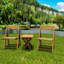 Matériau Ensemble bistro pour l'extérieur avec petite table pliable avec 2 chaises et table rectangulaire