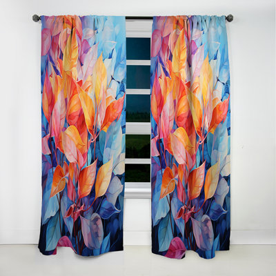 Rideau à motif floral en velours Wacoett - 1 feuille