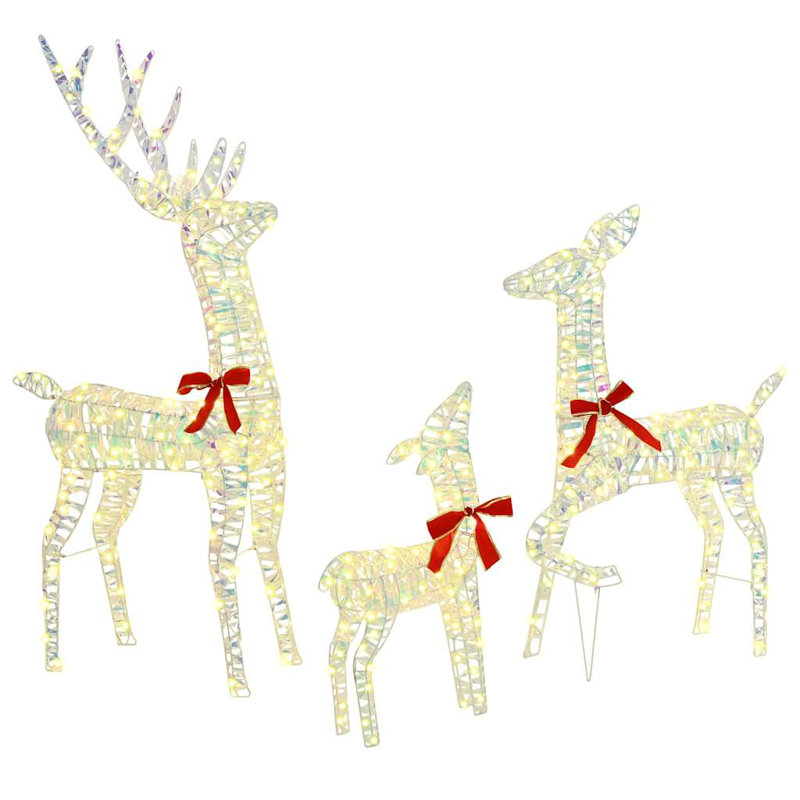 vidaXL Reindeer Family 67 x 26 x 127 cm, Gold