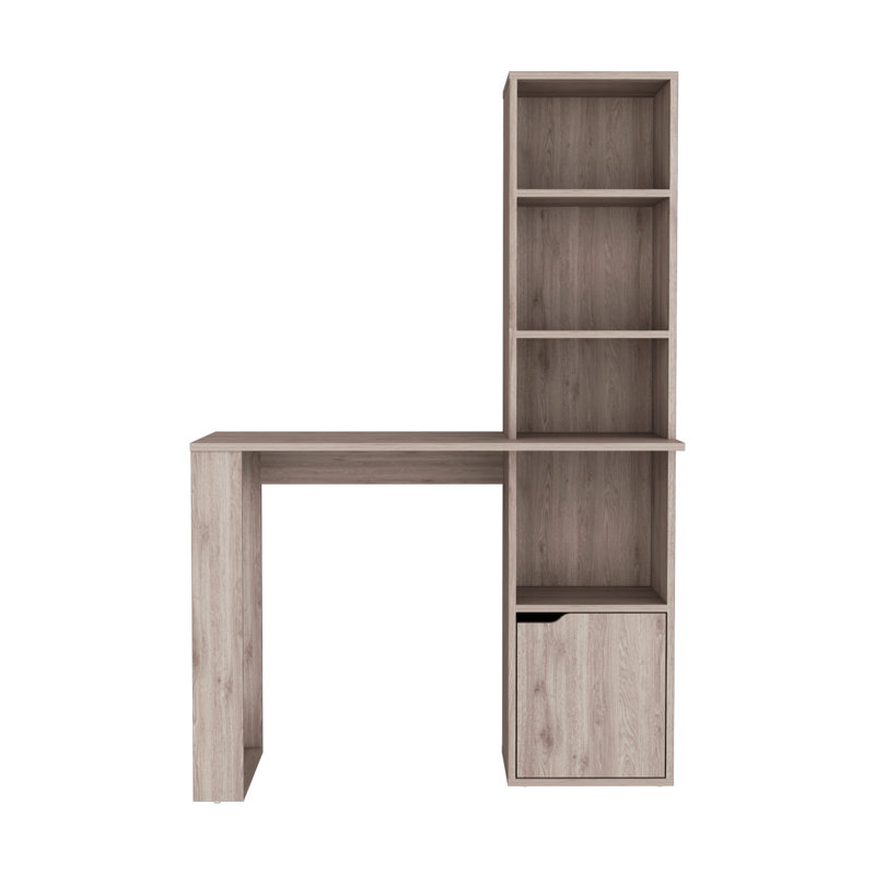 Bureau d'écriture avec bibliothèque et armoire Ripley, Gris