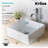 Ceramic Square Vessel Bathroom Sink with Faucet-3955126
