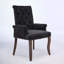 Chaise de salle à manger avec accoudoirs capitonnés en tissu chenille et pieds en bois massif-1803279087