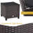 Chunn Wicker 2 - Person Patio Conversation Set with Cushions-329014502-268894460