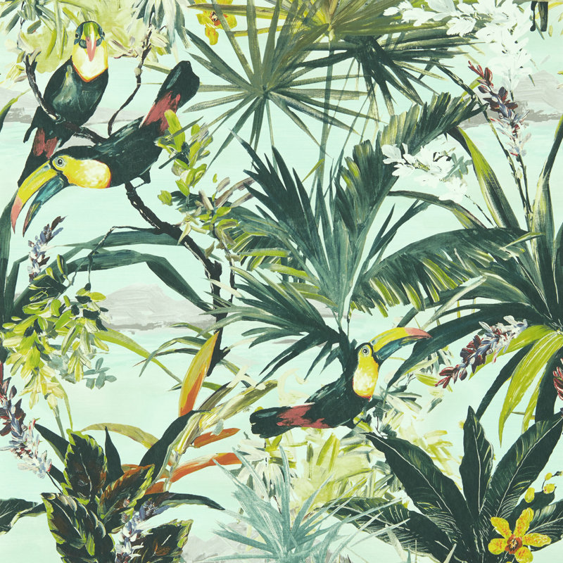 Toucan Exotica 2 10.05m x 52cm Wallpaper Roll, Sky
