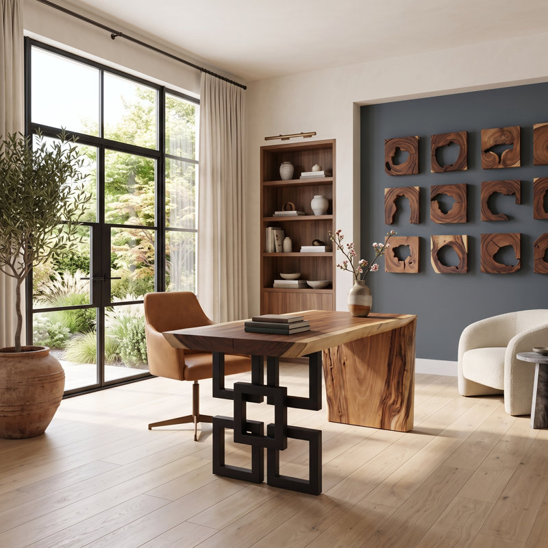 Waterfall Solid Wood Desk