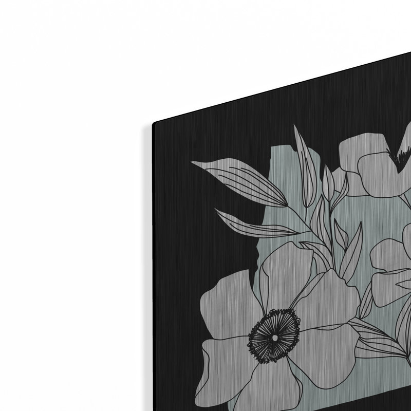 «Oregon Flowers» par Kyra Brown, art mural en métal, 24 po x 16 po, H 12 po x l 16 po 