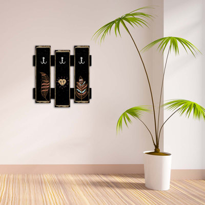 Portemanteaux mural noir / brun / beige Harleysville