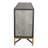 Sideboard, Solid Wood Frame, Vegan Leather, Grey