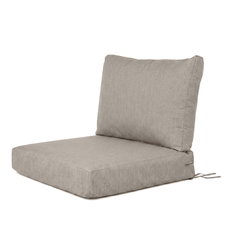 Ensemble de coussins de siège et de dossier de 25 po de large Sunbrella® avec coussin de siège extra épais de 5 po, Brun