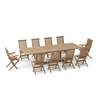 Valencia 11 Piece Teak Dining Set