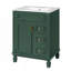 Meuble-lavabo de salle de bain avec lavabo en céramique, petite armoire de salle de bain, armoire moderne avec 2 tiroirs et tablette réglable-765748215