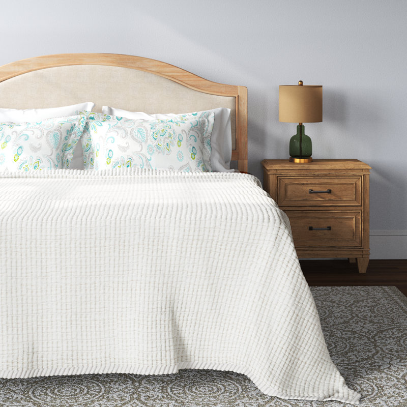 Maybell Natural Standard Cotton Reversible Quilt, Queen Quilt
