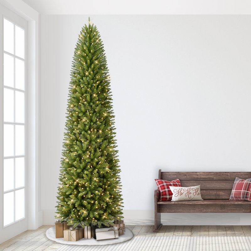 Sapin de Noël vert Fraser avec lumières claires / blanches Fraser, H 9 pi