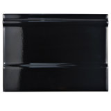 Santorini 7.88" x 5.88" Glossy Ceramic Bullnose Tile Trim in Nero