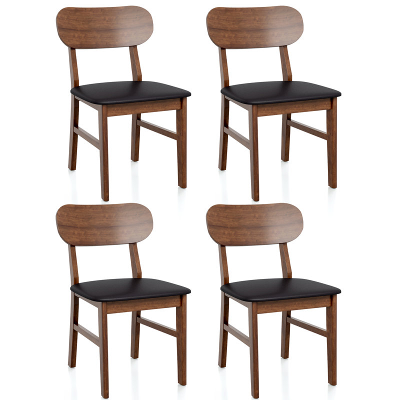 Ensemble de 4 chaises de salle à manger Englehart, Noir / brun