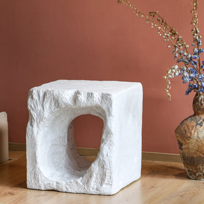 Chalamet Patio Karst-Inspired Magnesium Oxide Side Table