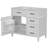 36-Inch Bathroom Vanity With Ceramic Sink Top, Solid Wood Frame And MDF Cabinet, Flip Drawer Design With Adjustable Shelf And Metal Handles, Freestanding Bathroom Storage Cabinet (Faucet Not Included)-1271729470