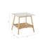 Table de bout blanche avec base en pacane, tablette de rangement disponible, assemblage requis, tablette de 22 po de hauteur et bois, 24 po x 22 po x 24 po-1472143855