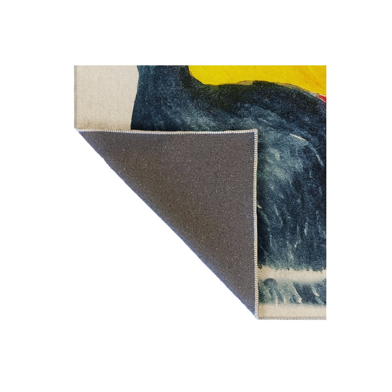 Tapis tissé crème à imprimé tigre Mosso, 3'3" x 4'11"