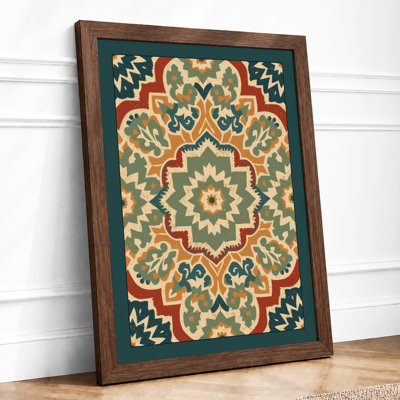Mandala Star Geometric - Framed Print