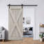 Porte de grange à panneaux et en bois avec quincaillerie d'installation-88137940-88137929-88137943