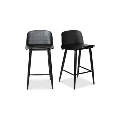 Tabouret de comptoir noir Looey - ensemble de deux