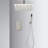 Ceiling Shower System With 16" Head & Handheld - Brushed Nickel, Brass, Natural Rainfall , Self-Cleaning Nozzle, Complies To American Standard Pipe Specifications Mounted Package Handheld, , Conforms-120920838